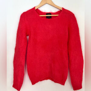 Noos Orange red Mohair Wool Blend Italian Knitwear Medium Sweater
Neon